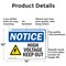 Signmission High Voltage Keep Out OSHA Notice Sign, Aluminum, 14in W x 10in L, 2PK OS-2PACK-NS-A-1014-L-13508 - alternate 2